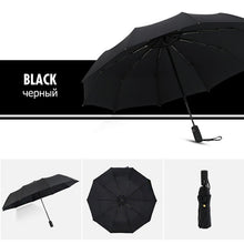 Load image into Gallery viewer, Windproof Automatic Double Umbrella Rain Women 3Fold Female Male 10 Bone Car Luxury Large Business Umbrellas Men Gift Parasol
