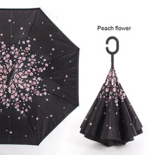 Load image into Gallery viewer, C Handle Windproof Reverse Folding Umbrella Man Women Sun Rain Car Inverted Umbrellas Double Layer Anti UV Self Stand Parapluie