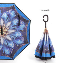 Load image into Gallery viewer, C Handle Windproof Reverse Folding Umbrella Man Women Sun Rain Car Inverted Umbrellas Double Layer Anti UV Self Stand Parapluie