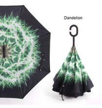 Load image into Gallery viewer, C Handle Windproof Reverse Folding Umbrella Man Women Sun Rain Car Inverted Umbrellas Double Layer Anti UV Self Stand Parapluie