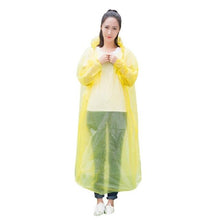 Load image into Gallery viewer, 1PCS Unisex Disposable Raincoat Adult Emergency Waterproof Hood Poncho Travel Camping Must Rain Coat Clear Rainwear Suit
