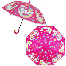 Load image into Gallery viewer, Laser Umbrella Unicorn Kids Umbrellas Rainbow Film Colour Changing Umbrella Children Transparent Umbrellas Dropshipping