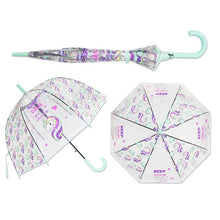 Load image into Gallery viewer, Laser Umbrella Unicorn Kids Umbrellas Rainbow Film Colour Changing Umbrella Children Transparent Umbrellas Dropshipping