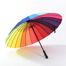 Load image into Gallery viewer, Fashion  Umbrellas Waterproof Colorful Paraguas Strong Frame Women Rain Umbrella Rainbow 24K Windproof Long Handle
