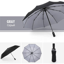 Load image into Gallery viewer, Windproof Automatic Double Umbrella Rain Women 3Fold Female Male 10 Bone Car Luxury Large Business Umbrellas Men Gift Parasol
