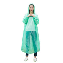 Load image into Gallery viewer, 1PCS Unisex Disposable Raincoat Adult Emergency Waterproof Hood Poncho Travel Camping Must Rain Coat Clear Rainwear Suit
